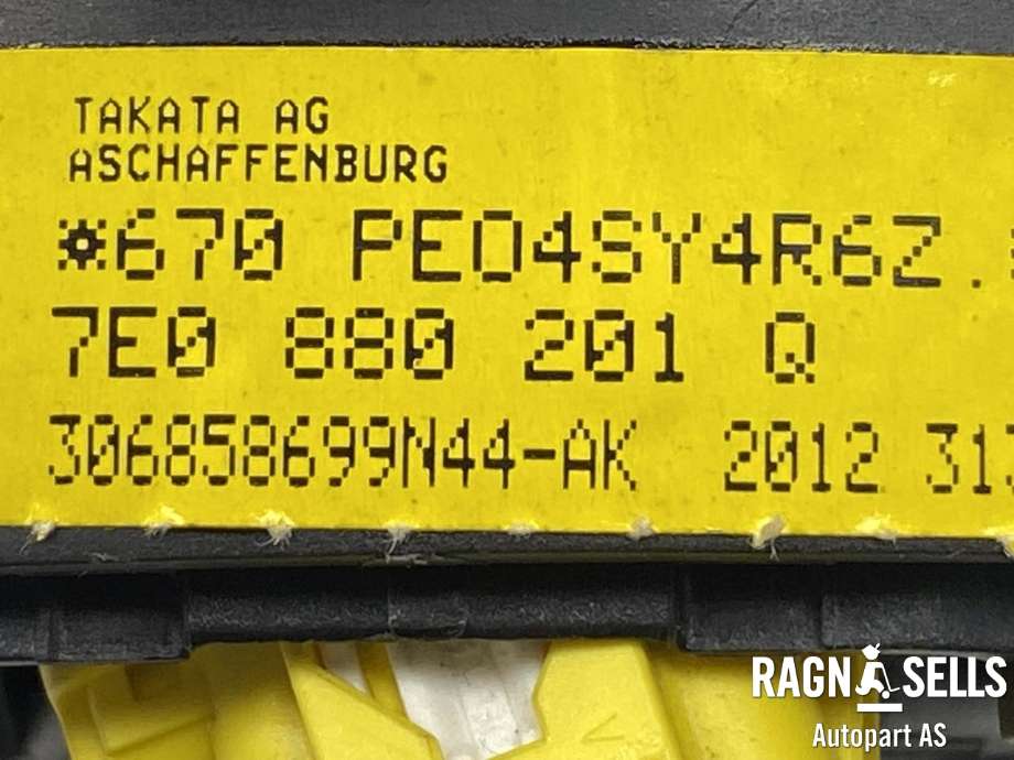 Airbag rattpute til VW Transporter / Caravelle 2009-2015 (Fase 2) (T5) (T5) (7E0 880 201 R|)