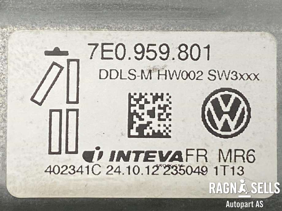 Ruteheis, kun motor, venstre foran til VW Transporter / Caravelle 2009-2015 (Fase 2) (T5) (T5) (7E0959801|)