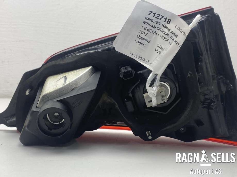 Baklykt høyre indre til Nissan Qashqai 2014-2021 (Type II)  (265504EA6E|)