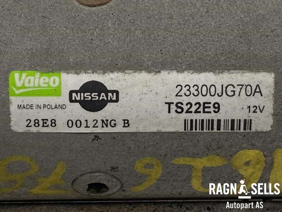 Starter diesel til Nissan X-Trail 2007-2014 (T31) (T31) (VALEO|23300JG70A|23100JG71A|1202193|1202204|1202395|2330000Q0A|2330000Q0D|2330000Q1E|2330000Q1G|2330000Q3E|2330000Q3M|233000157R|233000222R|233000260R|233000721R|233003330R|233006217R|233009453R|23300JG70BEX|23300JG70REX|4416774|4417538|4421624|4423570|7711368436|7711497026|8200402016|93169459)