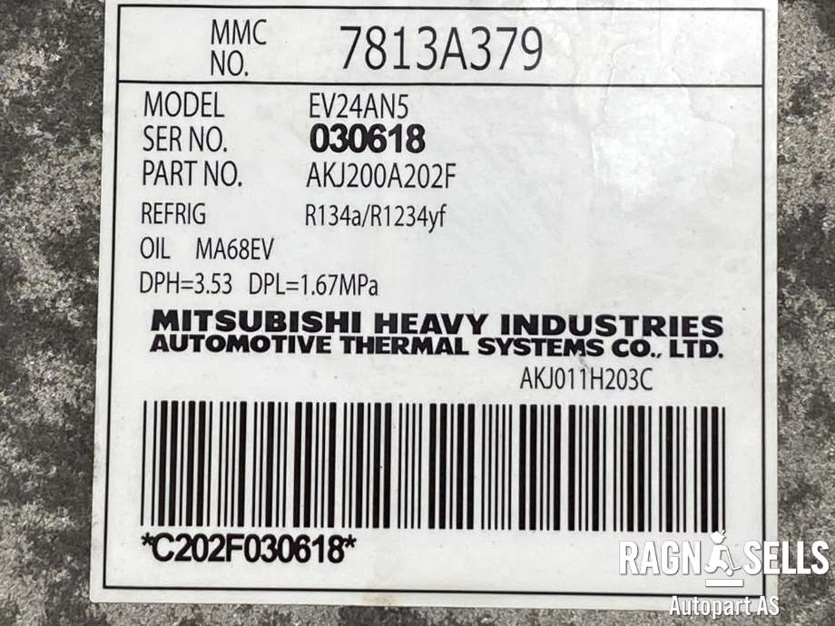 Aircondition kompressor til Mitsubishi Outlander 2015-->> (Type III, Fase 2)  (7813A784|)