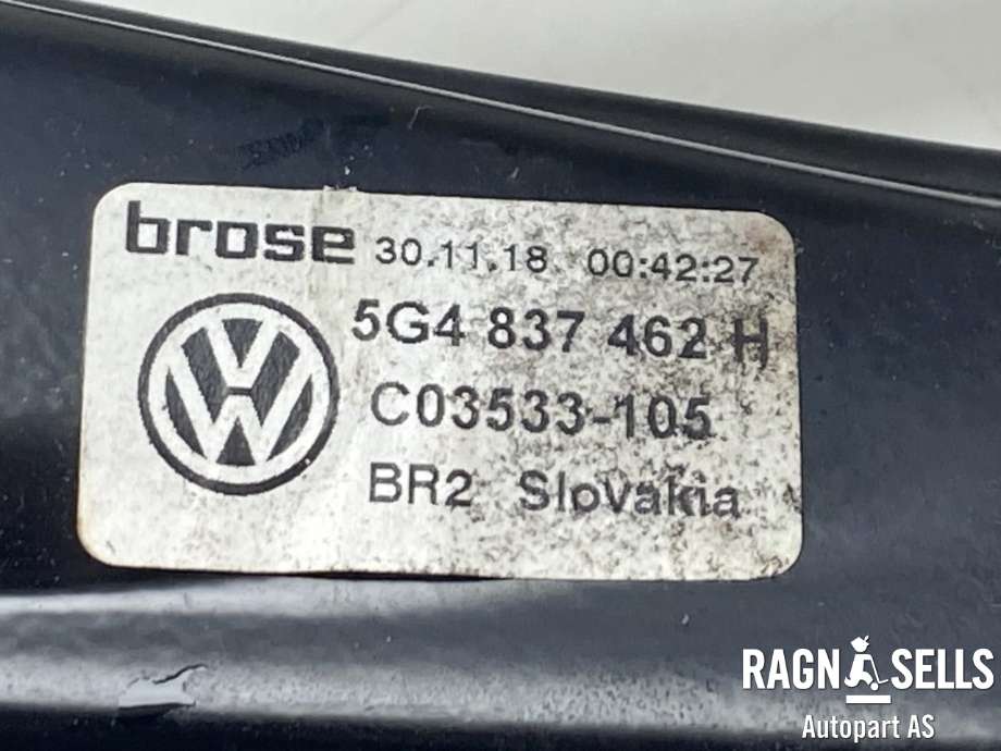 Ruteheis høyre foran til VW e-Golf 2017-2020 (Fase 2)  (5G4 837 462 H|)