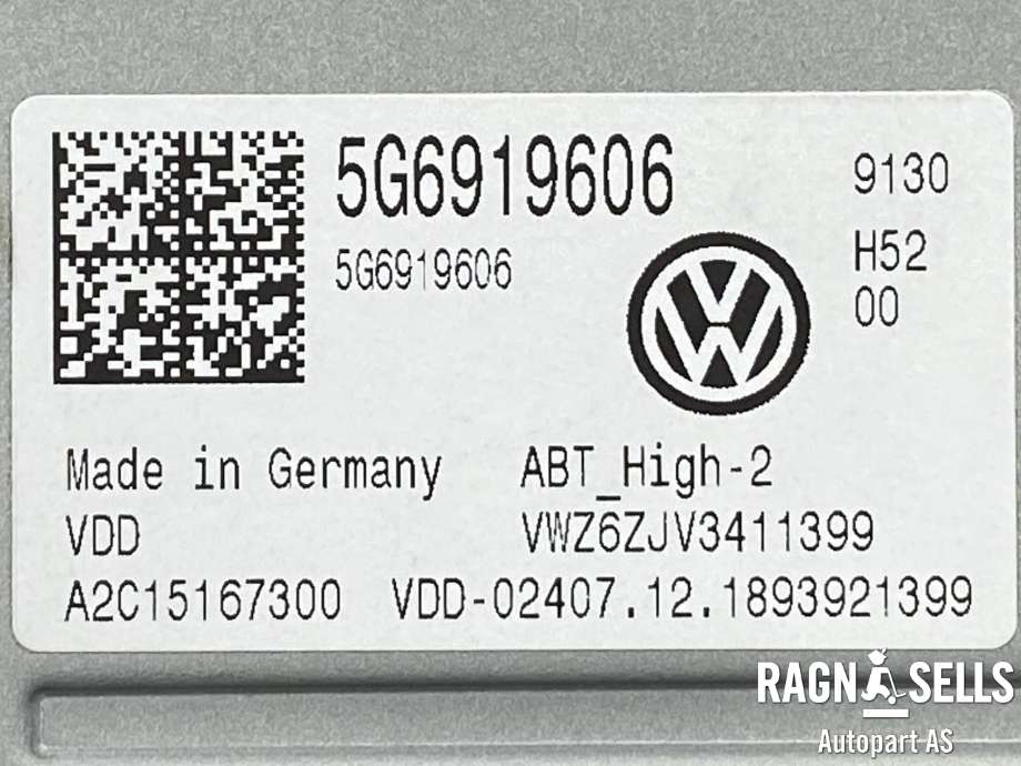 Bilstereo navigasjon skjerm til VW e-Golf 2017-2020 (Fase 2)  (5G6919606|)