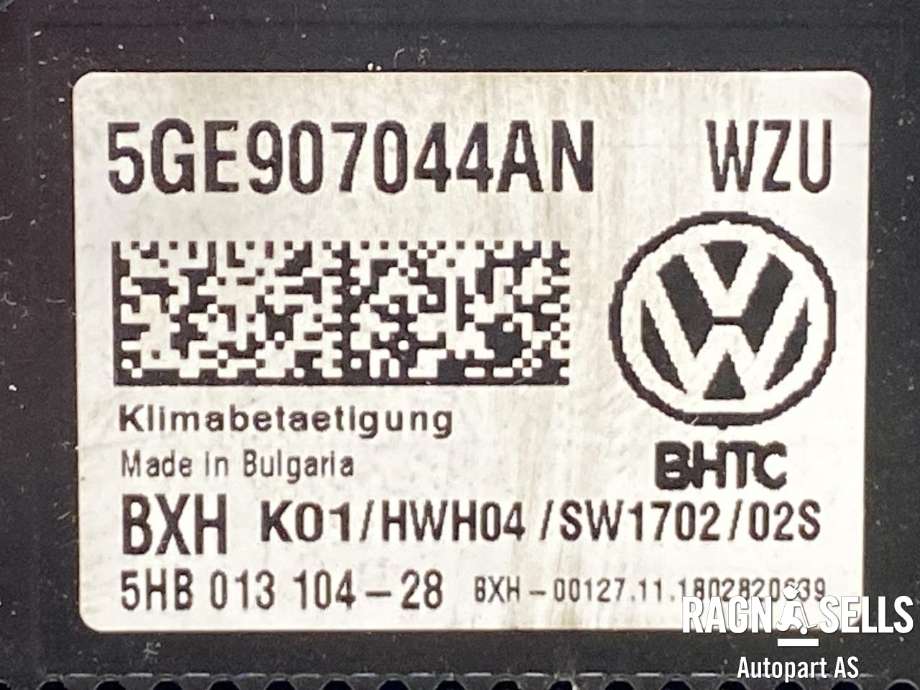 Varmeapparat betjening til VW e-Golf 2017-2020 (Fase 2)  (5GE 907 044 AN|)