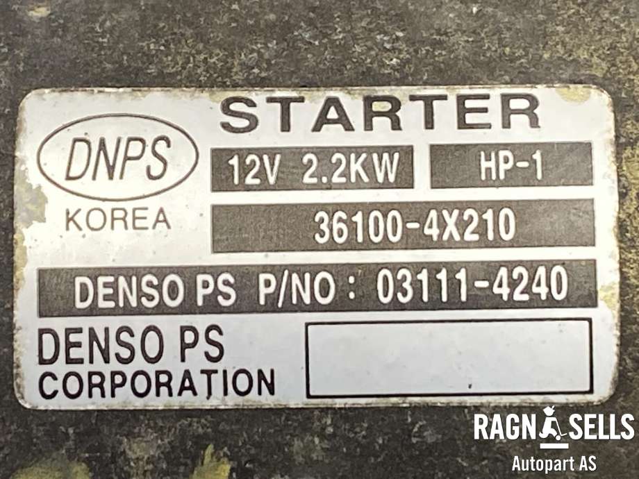 Starter diesel til Hyundai Terracan 2002-2007  (DENSO|361004X210|031114240|)
