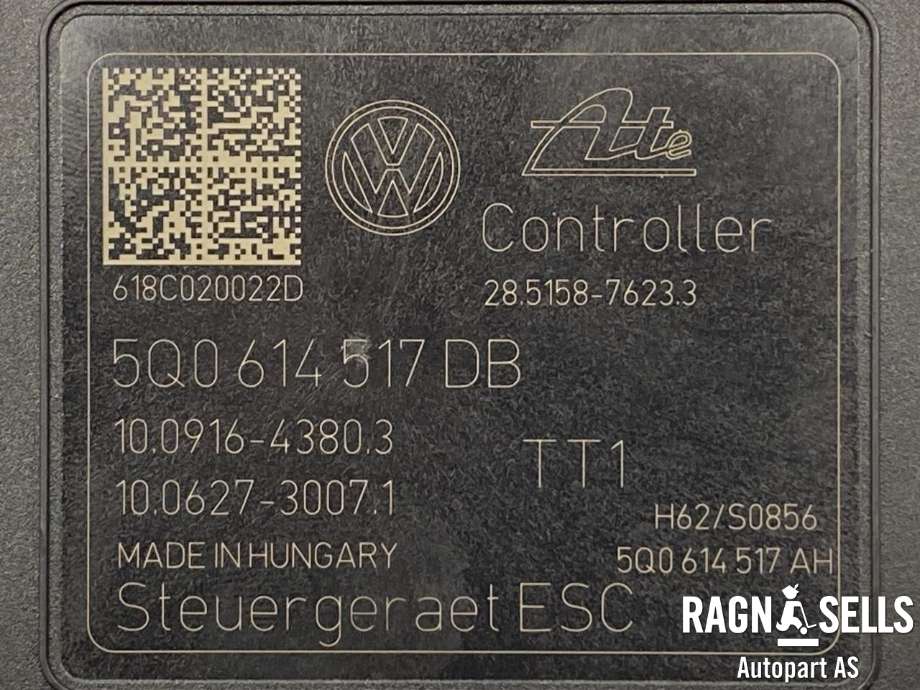 ABS sentral til VW e-Golf 2017-2020 (Fase 2)  (5Q0 614 517 DB|5Q0 614 517 AH|)