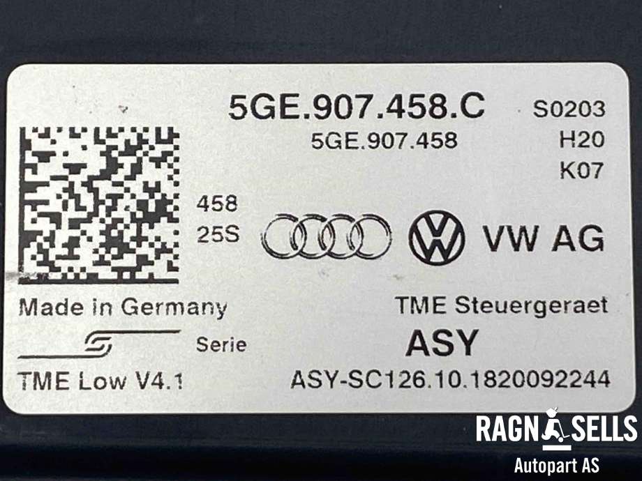 Styreenhet diverse til VW e-Golf 2017-2020 (Fase 2)  (5GE907458C|)
