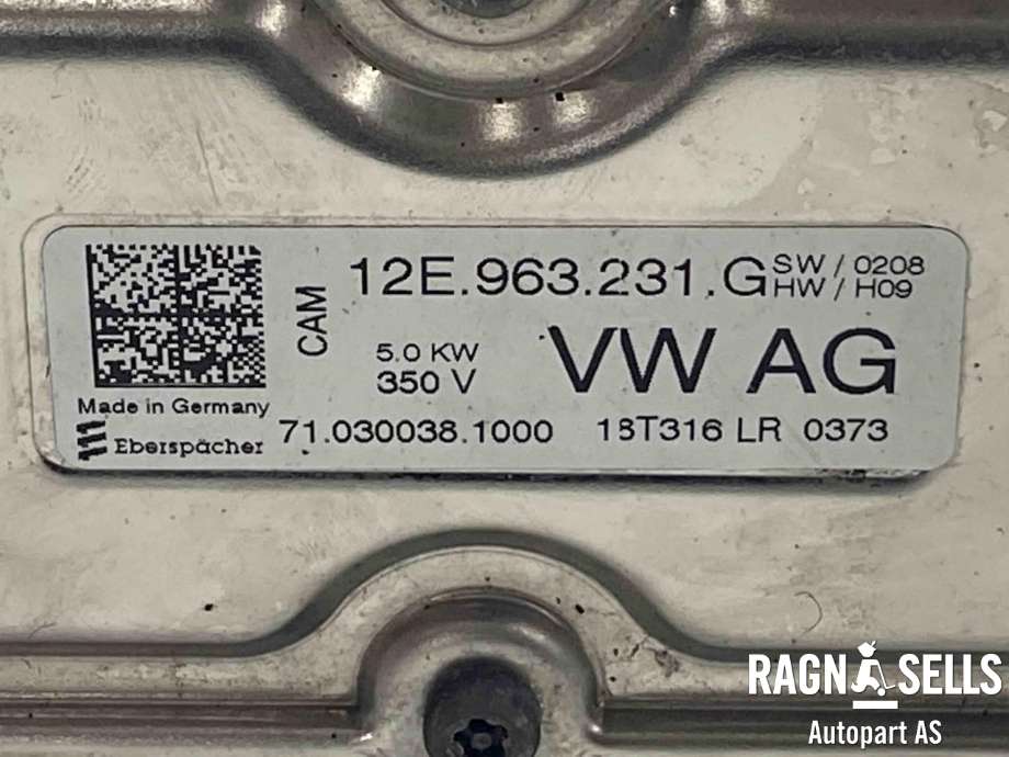 Varmeapparat PTC-heater til VW e-Golf 2017-2020 (Fase 2)  (12E963231|)