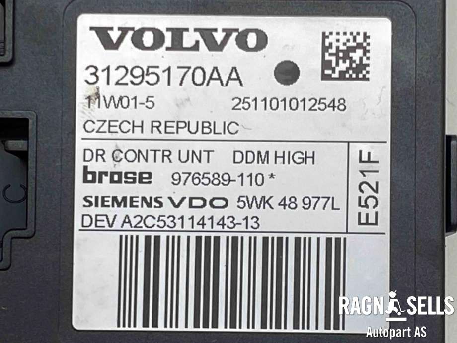Ruteheis, kun motor, venstre foran til Volvo S40 2008-2012 (Type II, Fase 2)  (BROSE|31295230|31295170|)