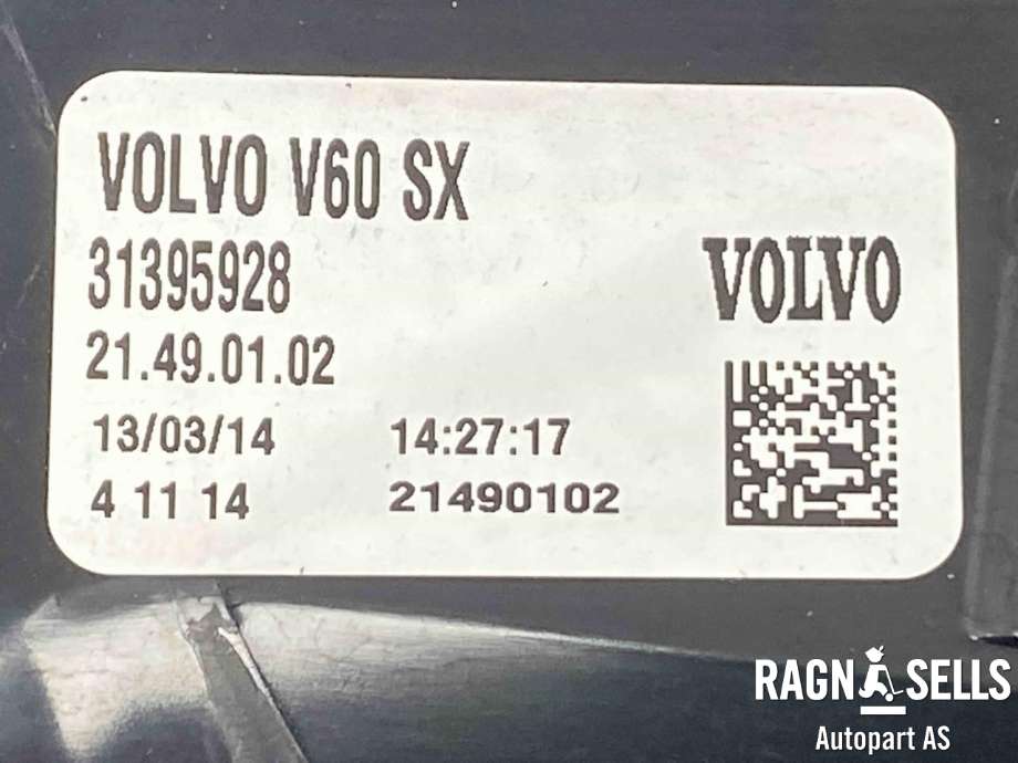 Baklykt venstre til Volvo V60/V60 CC 2013-2018 (Type I, Fase 2)  (31395928|)
