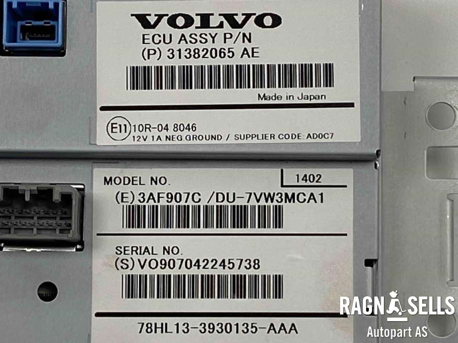 Bilstereo navigasjon skjerm til Volvo V60/V60 CC 2013-2018 (Type I, Fase 2)  (36011463|31382065|78HL13-3930135-AAA)
