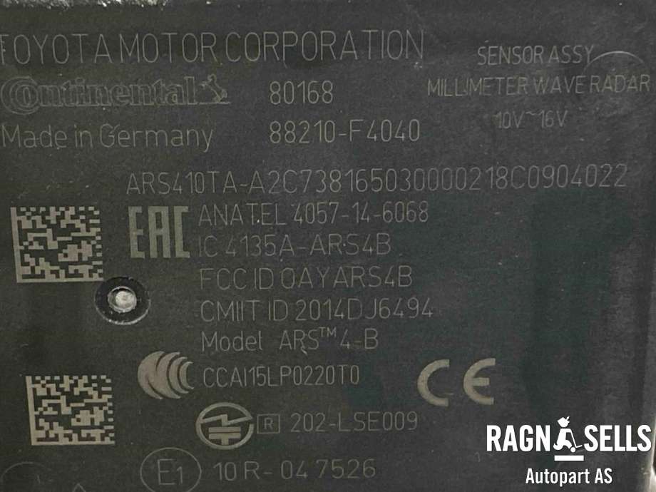 Sensor radar til Toyota C-HR 2016-->>  (88210F4040|)