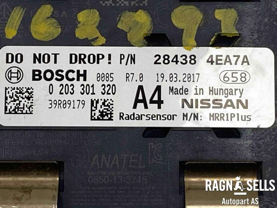 Sensor radar til Nissan Qashqai 2014-2021 (Type II)  (284384EA7A|0 203 301 320|)