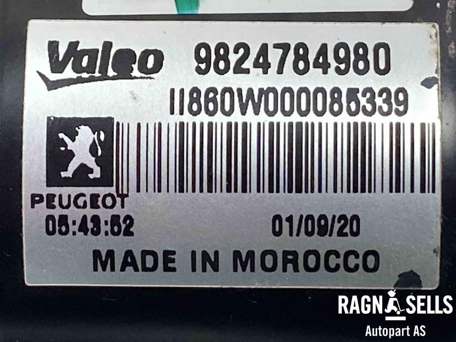 Viskermotor frontrute komplett m/overføring til Peugeot e-2008 2019-->>  (98 247 849 80|)
