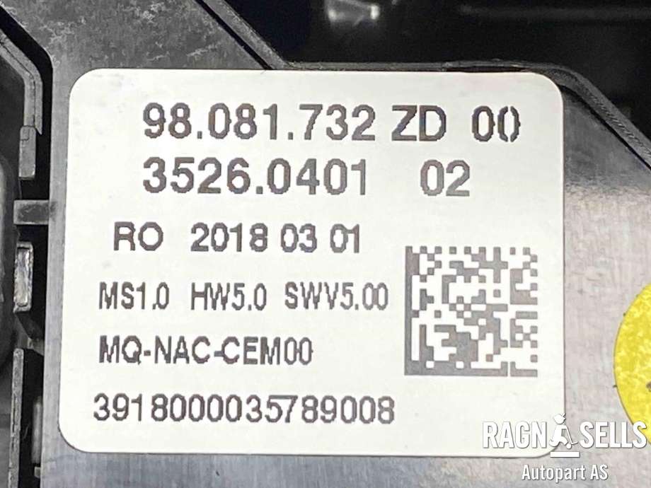 Bilstereo navigasjon skjerm til Peugeot Traveller 2017-->>  (98 250 316 80||98 250 316 8000)