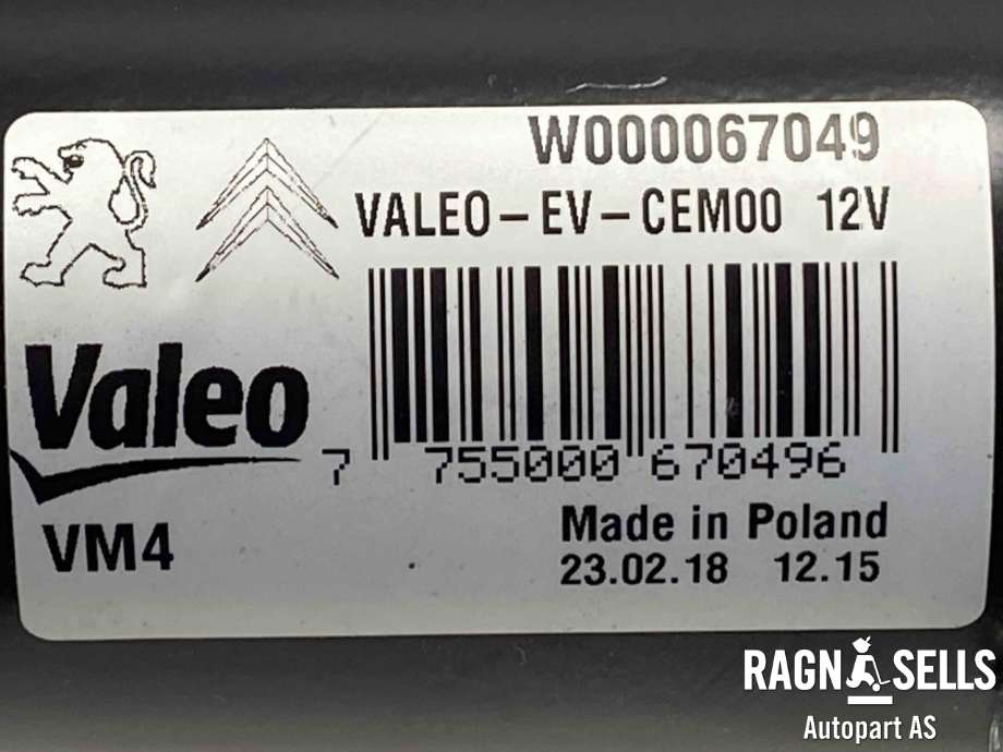 Viskermotor frontrute komplett m/overføring til Peugeot Traveller 2017-->>  (VALEO|98 084 652 80||W000067049)