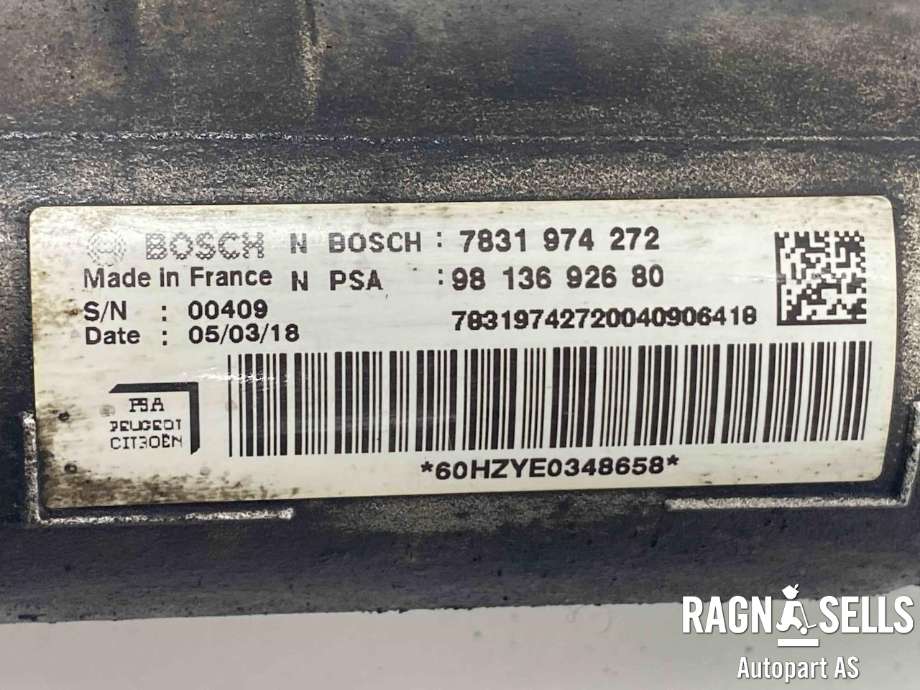 Tannstang til Peugeot Traveller 2017-->>  (98 136 926 80|)
