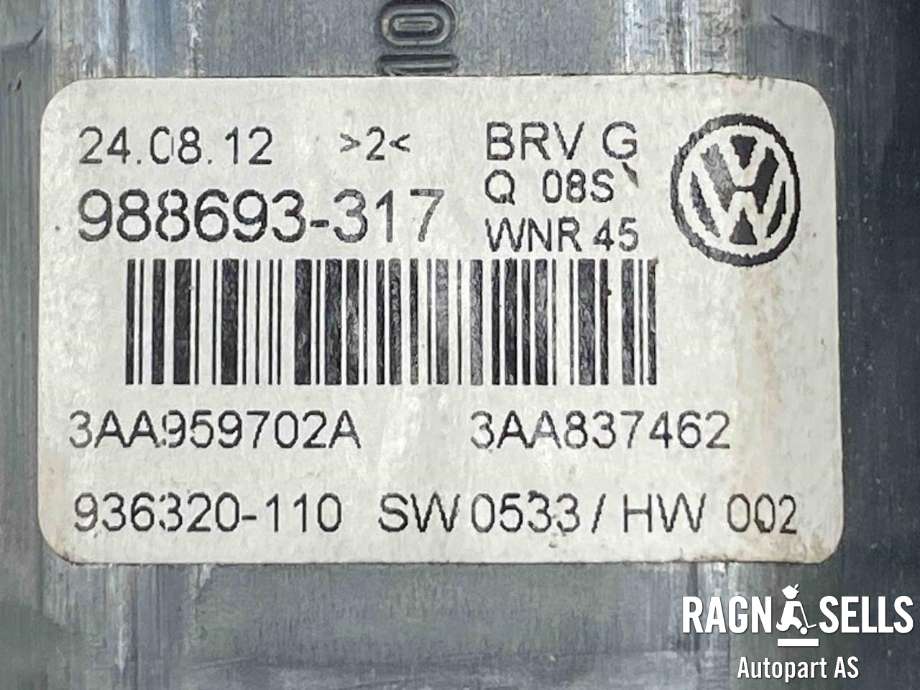 Ruteheis, kun motor, høyre foran til VW Passat 2011-2015 (B7) (B7) (3AA959702A|)