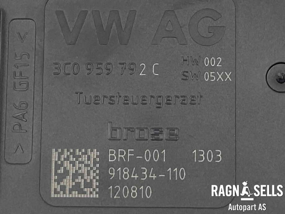 Ruteheis, kun motor, høyre foran til VW Passat 2011-2015 (B7) (B7) (3AA959702A|)
