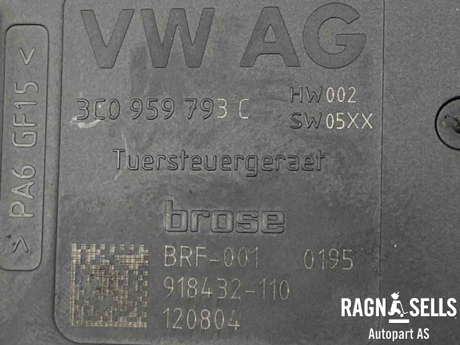Ruteheis, kun motor, venstre foran til VW Passat 2011-2015 (B7) (B7) (3AA959701A|)