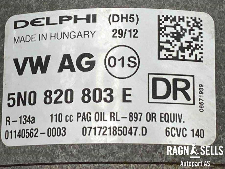 Aircondition kompressor til VW Passat 2011-2015 (B7) (B7) (5K0 820 803|1K0 820 808 F|)