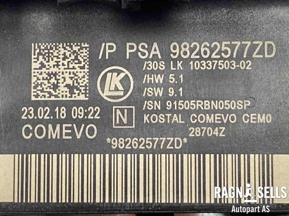 Bryter combi til Peugeot Traveller 2017-->>  (98 093 083 ZD|)