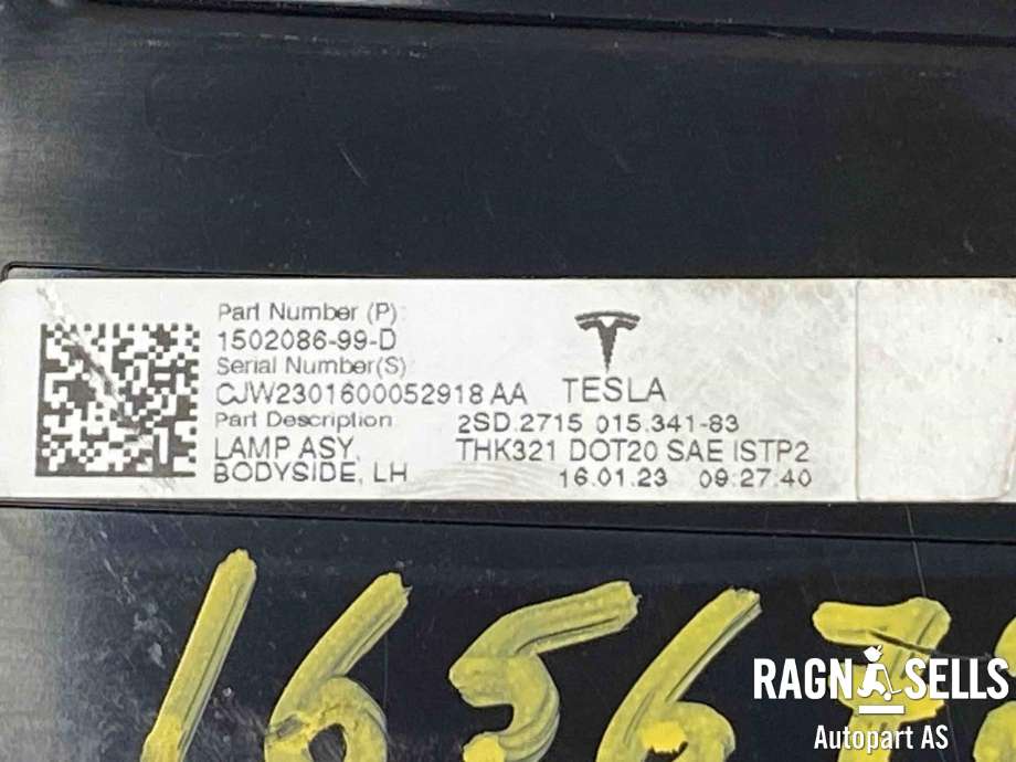 Baklykt venstre ytre til Tesla Model Y 2021-2024 (Type I)  (1502086-00-D|)