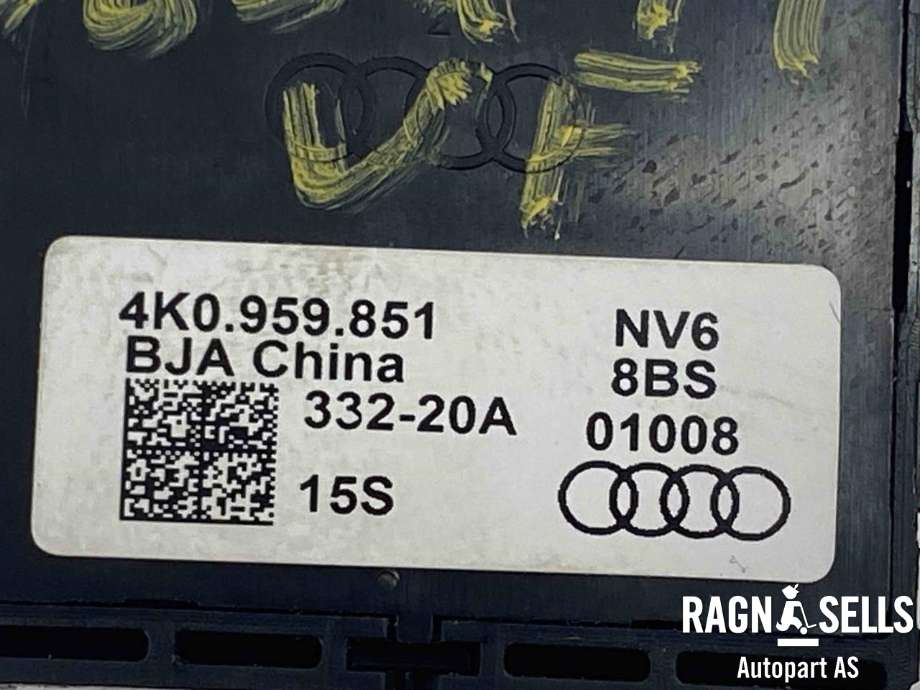 Bryter ruteheis førerdørspanel til Audi e-tron 2018-->>  (4K0 959 851|)