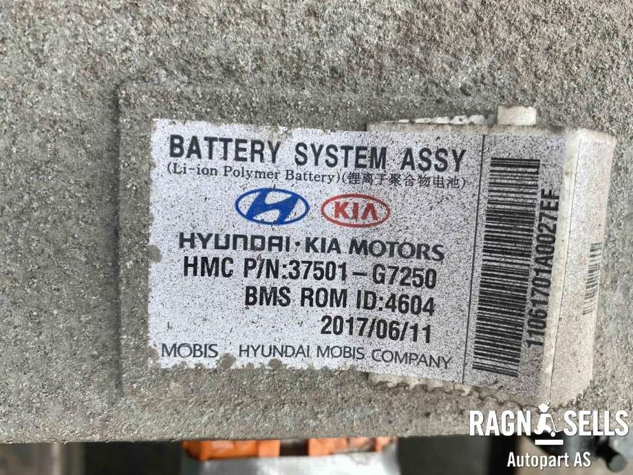 Batteripakke elbil til Hyundai Ioniq Electric 2016-2019 (Fase 1)  (37501G7250|)
