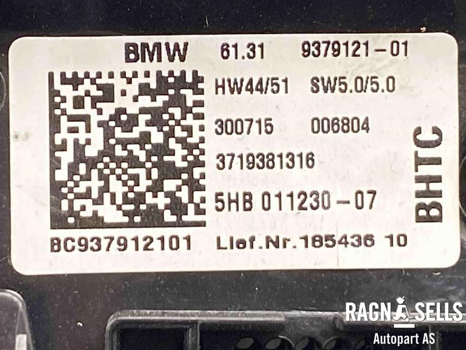 Varmeapparat betjening til BMW i3 2013-2022  (61 31 5 A0A 3F7|)