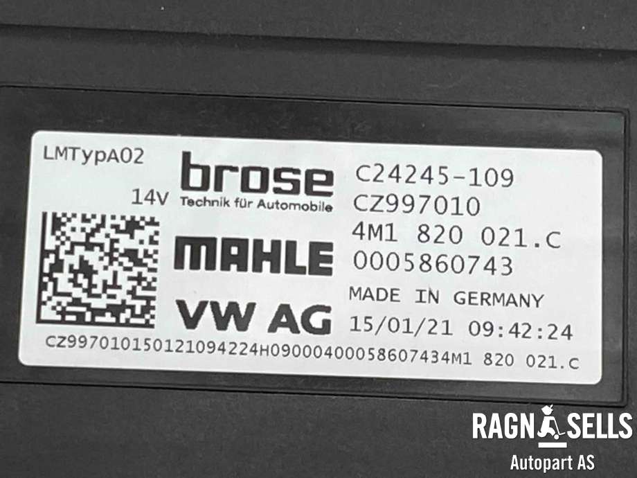 Varmeapparat motor til Audi e-tron 2018-->>  (4M1 820 021 B|4M1 820 021 C|)