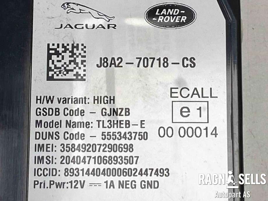 Styreenhet diverse til Jaguar I-PACE 2018-->>  (J8A270718CS|)