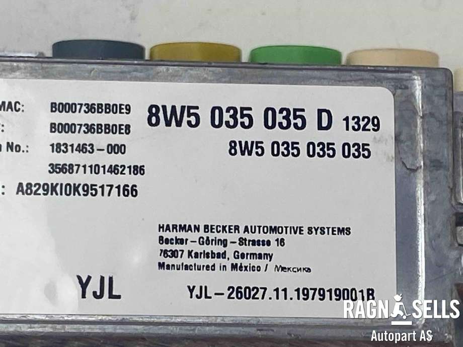 Bilstereo CD-veksler til Audi Q5 2017-->> (Type II)  (HARMAN|8W5035035D|)