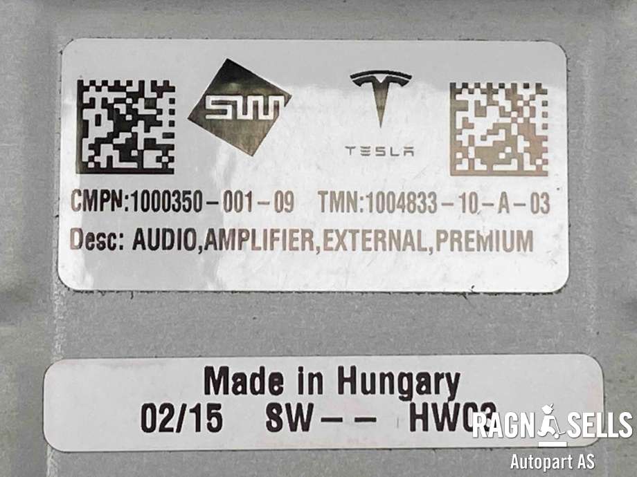 Bilstereo forsterker til Tesla Model S 2013-2016 (Fase 1)  (1004833-10-A|)