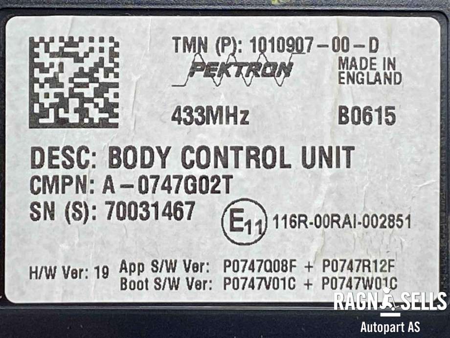 Styreenhet comfort (BCM) til Tesla Model S 2013-2016 (Fase 1)  (1010907-00-D|)