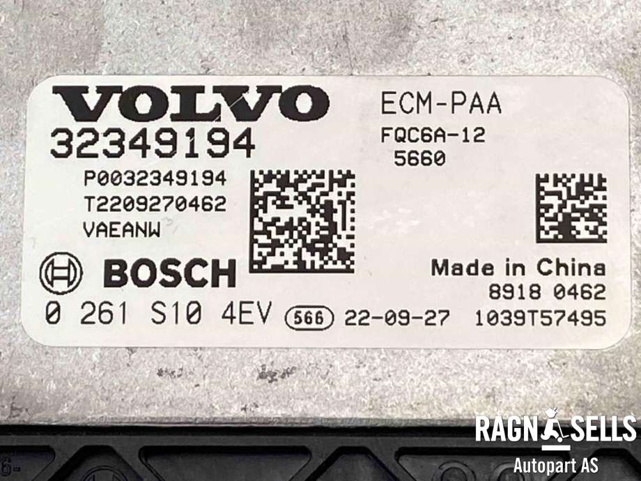 Styreenhet motor til Polestar 2 2020-->>  (36013024|32349194|0261S104EV)