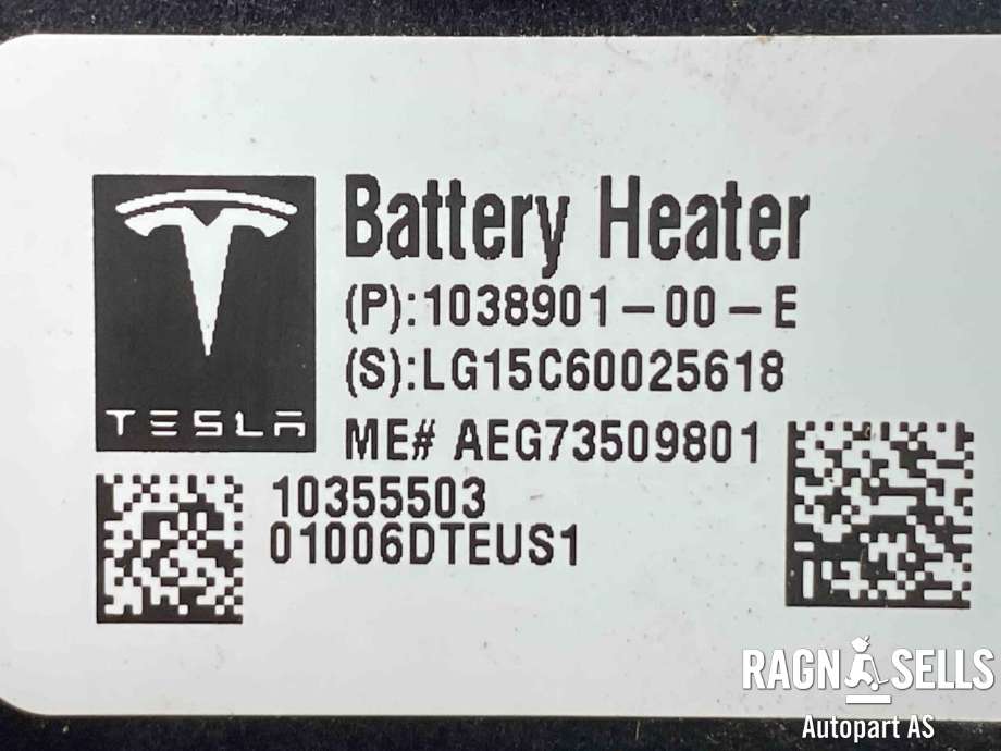 Batterivarmer/kjøl til Tesla Model S 2013-2016 (Fase 1)  (1038901-00-E|)