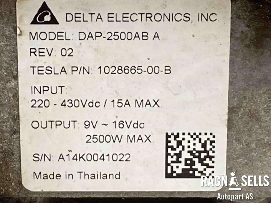 DCDC converter elbil til Tesla Model S 2013-2016 (Fase 1)  (1028665-00-B|)