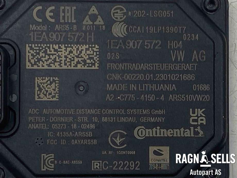 Sensor radar til VW ID.4 2020-->>  (1EA907572H|)