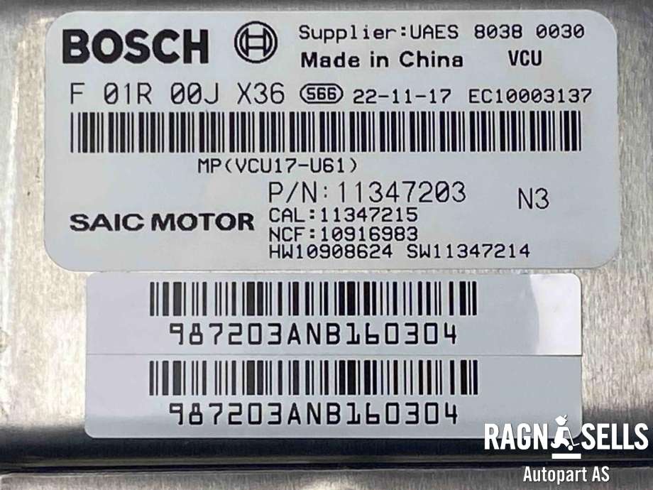 Styreenhet diverse til MG ZS EV 2022-->> (Type I, Fase 2)  (BOSCH|11347203||F 01R 00J X36)