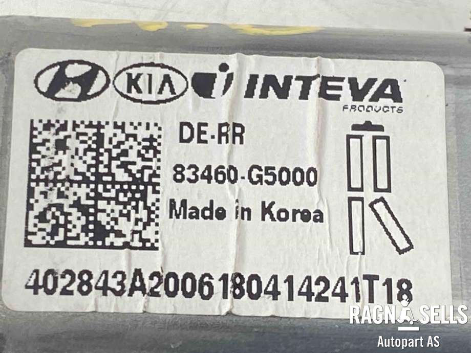 Ruteheis, kun motor, høyre bak til Kia Niro 2016-2021  (INTEVA|83460G5000|)