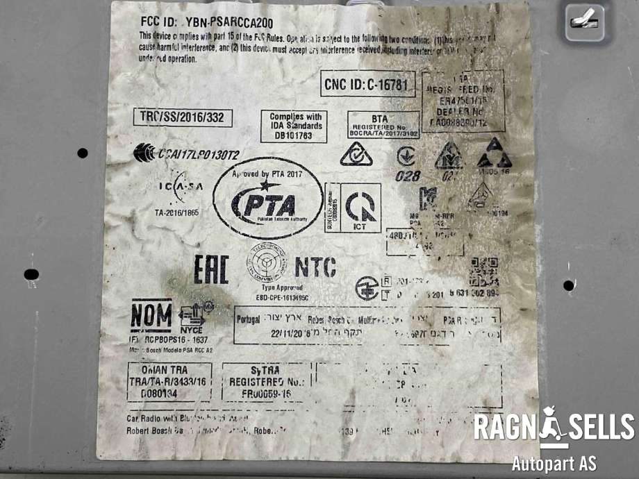 Bilstereo til Toyota Proace 2016-->> (Type II)  (YBNPSARCCA200|)