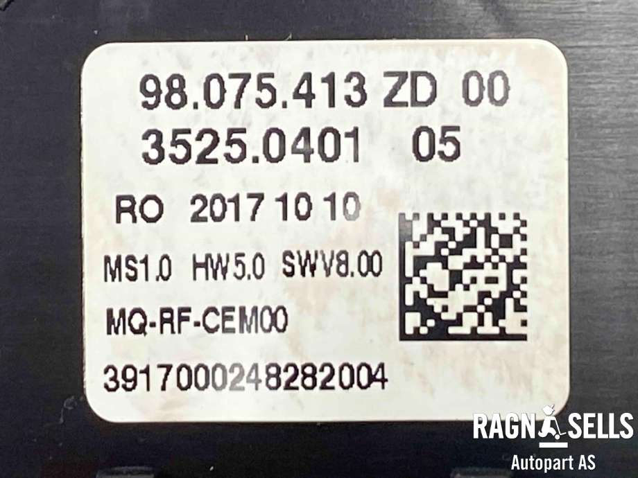 Varmeapparat betjening til Toyota Proace 2016-->> (Type II)  (98075413ZD|)
