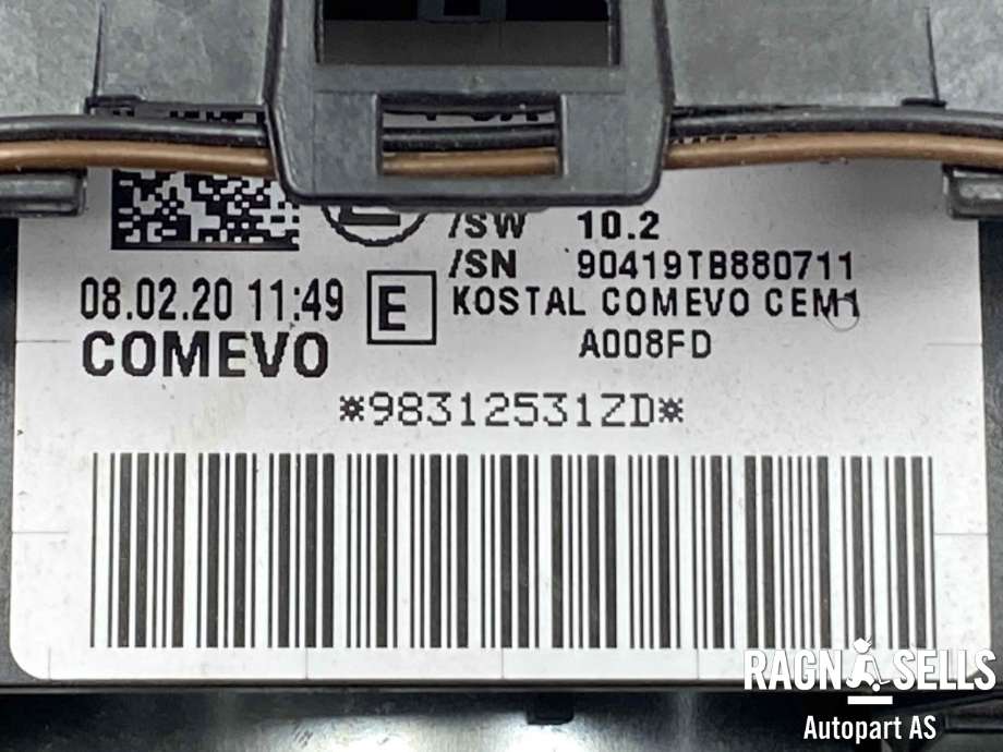 Bryter combi til Peugeot Expert 2016-->> (Type III)  (98 312 531 ZD|)