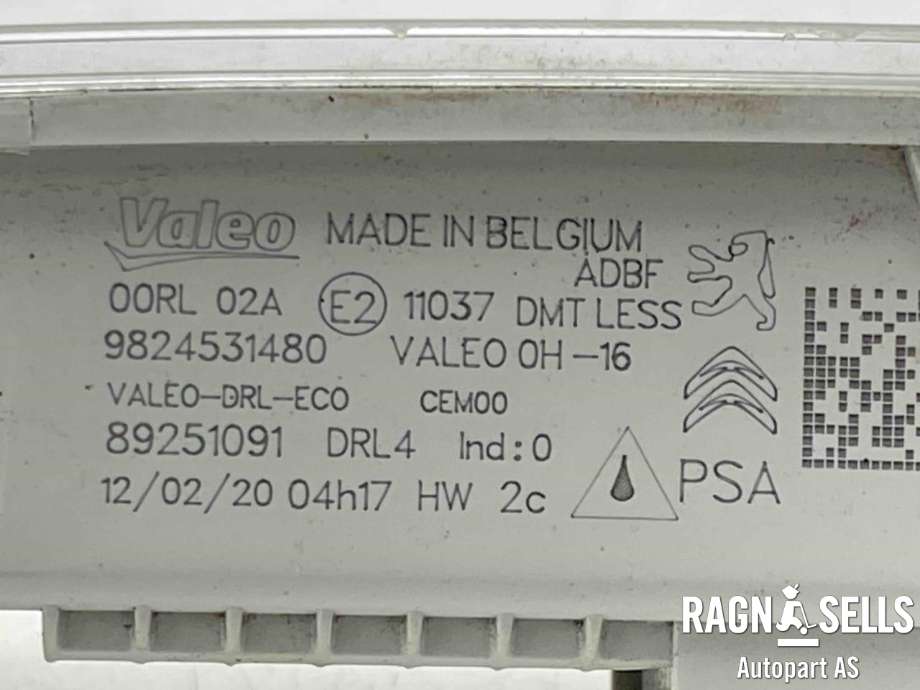 Kjørelys led venstre foran til Peugeot Expert 2016-->> (Type III)  (VALEO|98 245 314 80|)