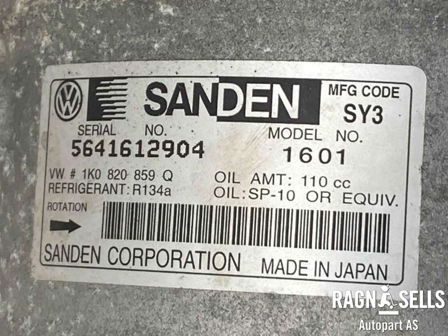 Aircondition kompressor til VW Touran 2007-2010 (Type I, Fase 2)  (1K0 820 859 F|1K0 820 808 F|)