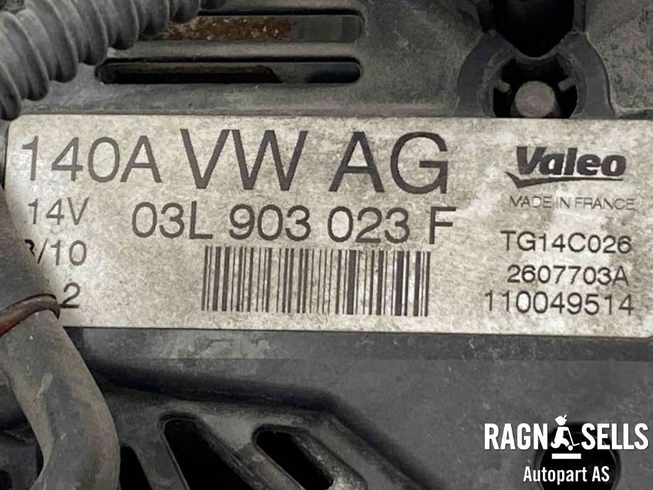 Dynamo diesel til VW Touran 2007-2010 (Type I, Fase 2)  (06F 903 023 F|03L 903 023 F|)
