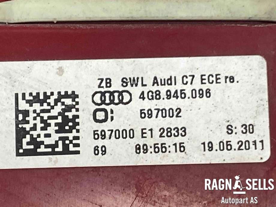 Baklykt høyre ytre til Audi A7 2010-2014 (Type I, Fase 1)  (4G8 945 096|)
