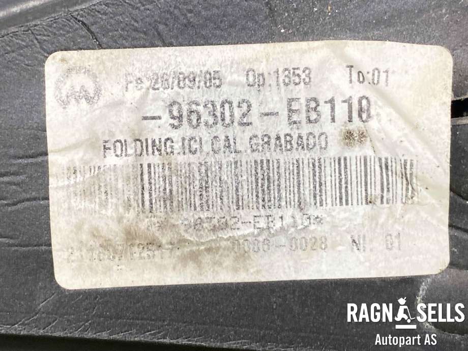 Speil venstre til Nissan Navara 2005-2010 (Fase 1) (D40) (D40) (96302EB110|)