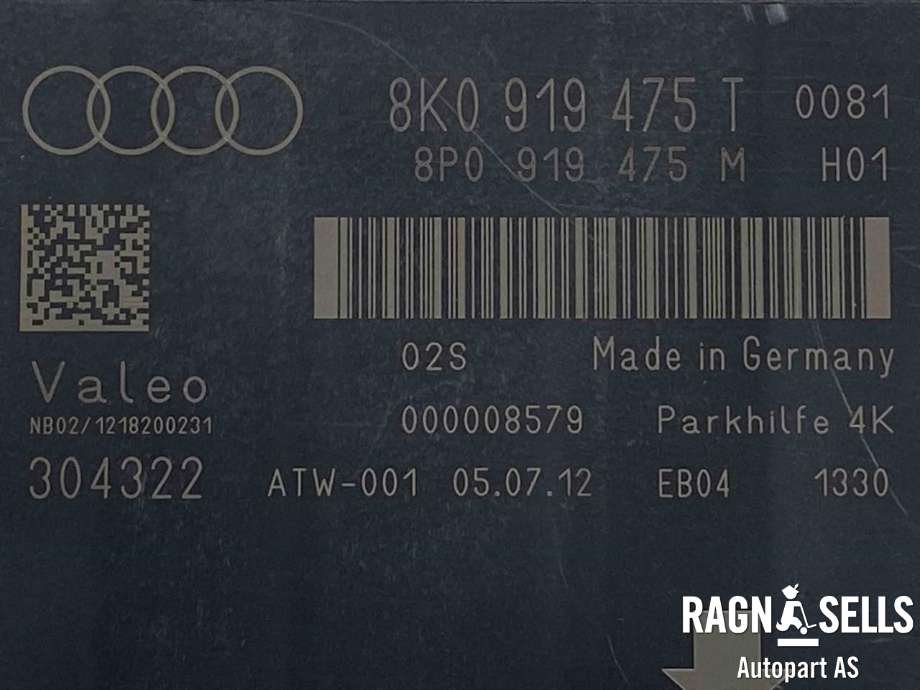 Styreenhet diverse til Audi Q5 2008-2012 (Type I, Fase 1)  (8K0 919 475 T|)